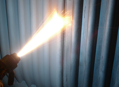 4月份鍋爐水冷壁熱噴塗項目