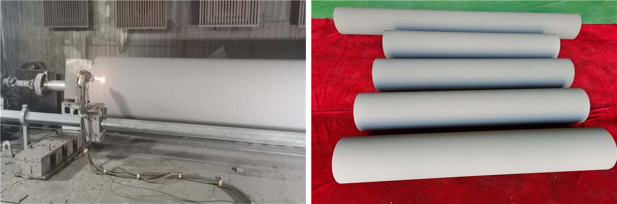 複卷機底輥表麵熱噴塗強化修複 複卷機底輥表麵熱噴塗強化修複