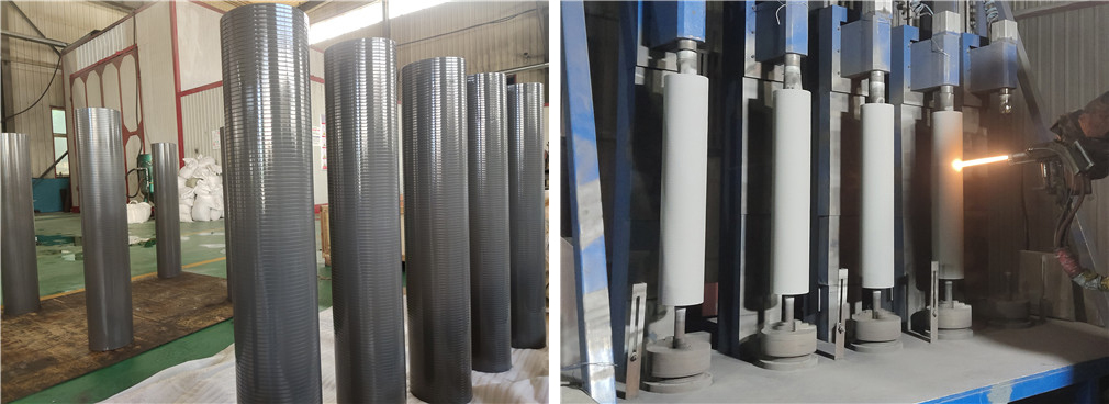  山東某科技公司多節輥表麵超音速噴塗強化