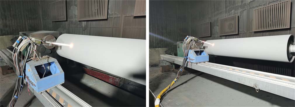 某機械公司後底輥表麵超音速熱噴塗強化 某機械公司後底輥表麵超音速熱噴塗強化